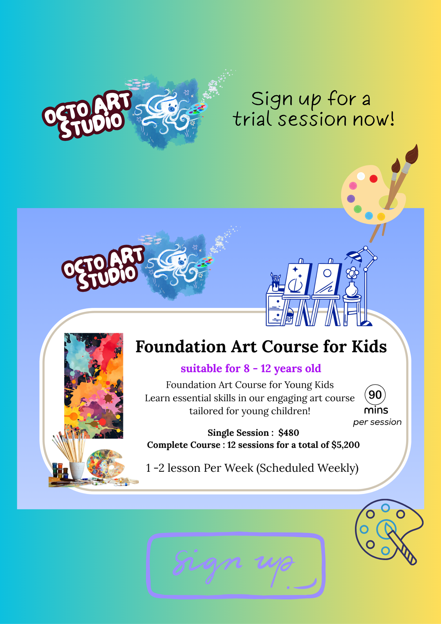 Sign up for 90 mins trial session (90分鐘試堂繳費)