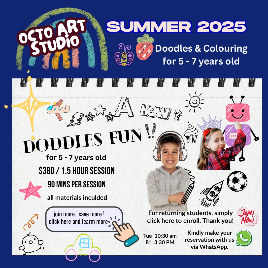 Summer Special ~ Doodles & Colouring for 5 - 7 years old