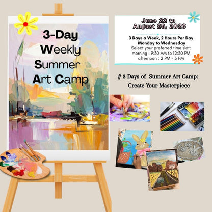 4 Days Special Package - Summer Art Camp – Acrylic Painting on Canva