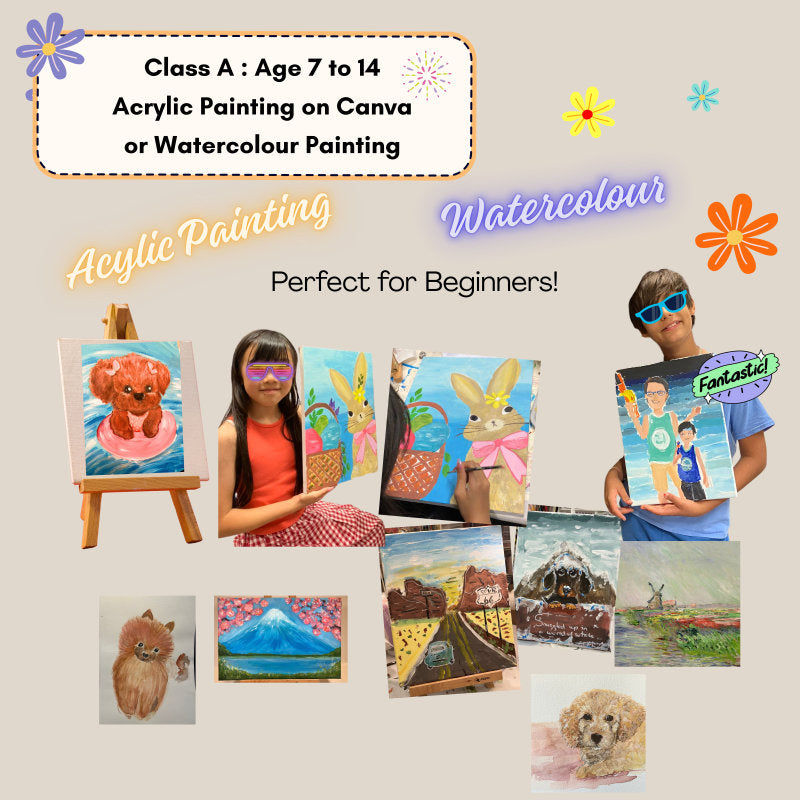 4 Days Special Package - Summer Art Camp – Acrylic Painting on Canva