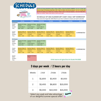 4 Days Special Package - Summer Art Camp – Acrylic Painting on Canva