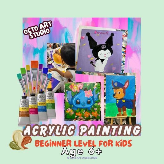 Acrylic Painting Workshop Beginner Level for Kids | 兒童初階壓克力顏料繪畫工作坊