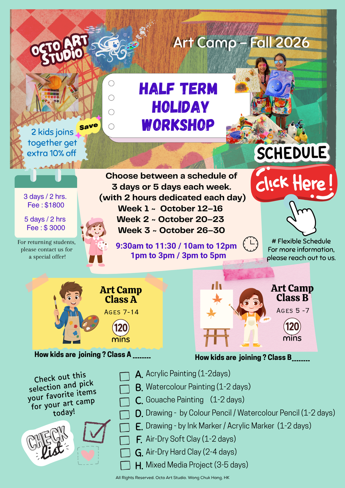 FALL2026  ART CAMP ENROLMENT