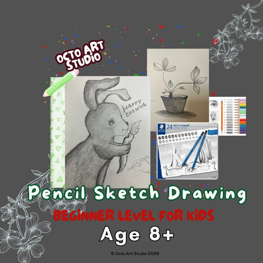 Pencil Sketch Drawing Workshop Beginner Level for Kids | 兒童初階鉛筆素描繪畫工作坊