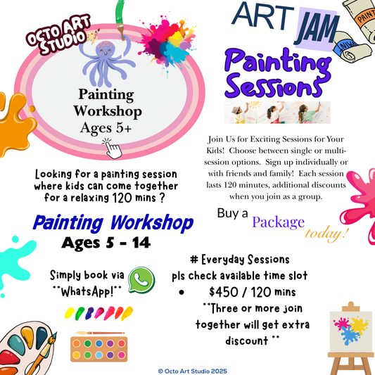 Painting Session -Art Jamming Workshop Ages 5+ 創意彩繪工作坊~適合5歲+
