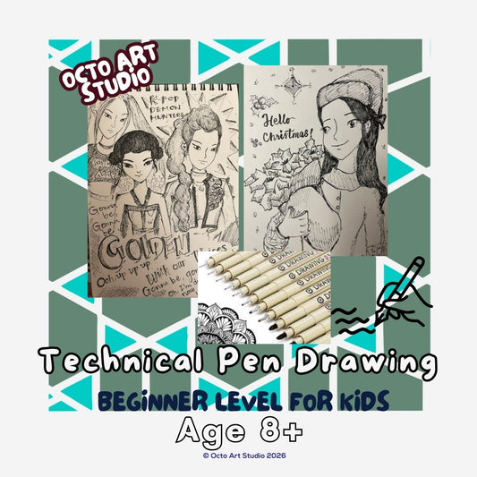Technical Pen Drawing Workshop Beginner Level for Kids | 兒童初階針筆線描繪畫工作坊
