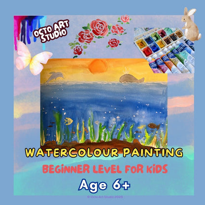 Watercolour Painting Workshop Beginner Level for Kids | 兒童初階水彩繪畫工作坊